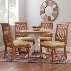 Kirkland's Home Dining Chairs-Brown Hollywood Regency Dining Chairs, Set Of 2