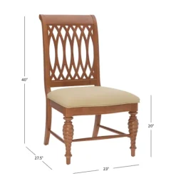 Kirkland's Home Dining Chairs-Brown Hollywood Regency Dining Chairs, Set Of 2