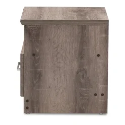 Kirkland's Home Nightstands-Brown Oak Wood Finish Open Shelf Nightstand