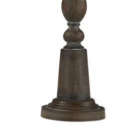 Kirkland's Home Buffet Lamps-Brown Resin Traditional Candlestick Buffet Lamp