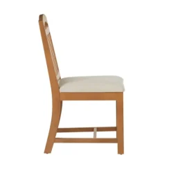 Kirkland's Home Dining Chairs-Brown Slatted Upholstered Dining Chairs, Set Of 2