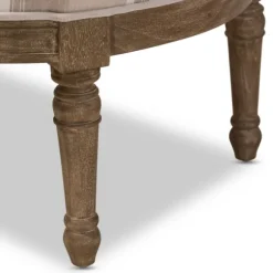 Kirkland's Home Accent Chairs-Brown Striped Upholstered Accent Chair