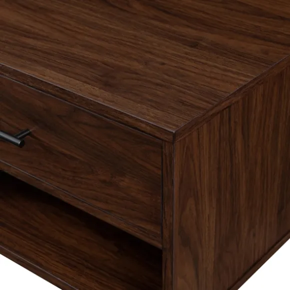 Kirkland's Home Coffee Tables-Brown Wood & Black Metal Hairpin Legs Coffee Table