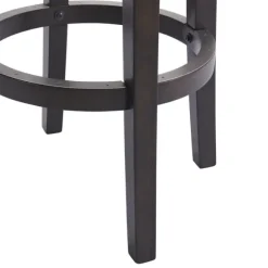 Kirkland's Home Bar Stools & Counter Height Stools-Brown Wood Backless Swivel Bar Stool