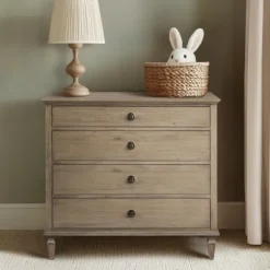 Kirkland's Home Dressers & Chests-Brushed Birch 4-Drawer Wooden Dresser