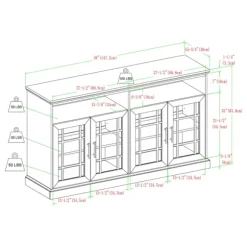 Kirkland's Home Tv Stands & Media Consoles-Brushed Window Pane Tv Stand