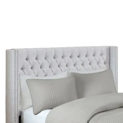 Kirkland's Home Beds & Headboards-Button Tufted Nailhead Trim Queen Headboard