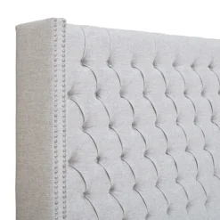 Kirkland's Home Beds & Headboards-Button Tufted Nailhead Trim Queen Headboard
