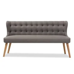 Kirkland's Home Sofas & Loveseats-Button Tufted Splayed Settee