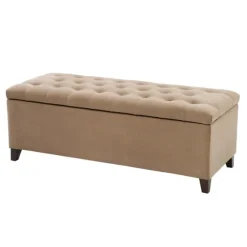 Kirkland's Home Benches & Ottomans-Button Tufted Storage Bench