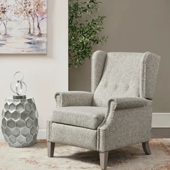 Kirkland's Home Accent Chairs-Button Tufted Upholstered Push Back Recliner