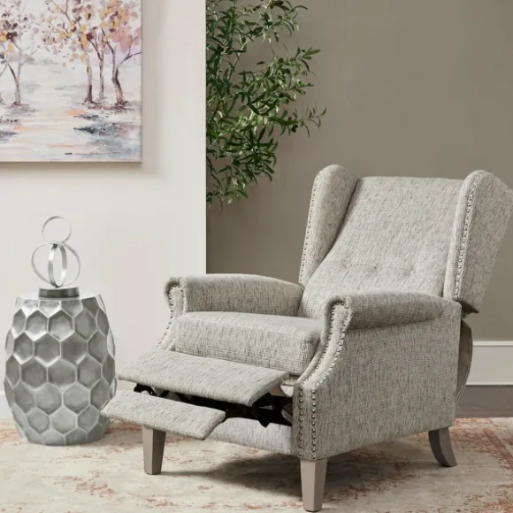 Kirkland's Home Accent Chairs-Button Tufted Upholstered Push Back Recliner