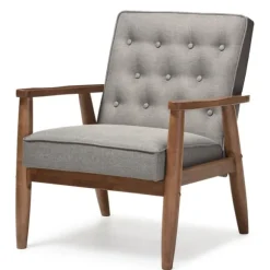 Kirkland's Home Accent Chairs-Button-Tufted Sawyer Accent Chair
