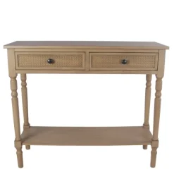 Kirkland's Home Console Tables-Camel Rattan Console Table