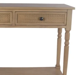 Kirkland's Home Console Tables-Camel Rattan Console Table