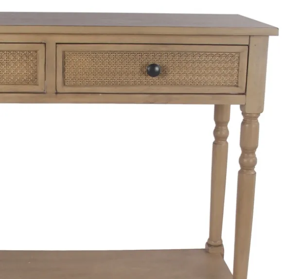 Kirkland's Home Console Tables-Camel Rattan Console Table