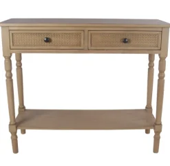 Kirkland's Home Console Tables-Camel Rattan Console Table