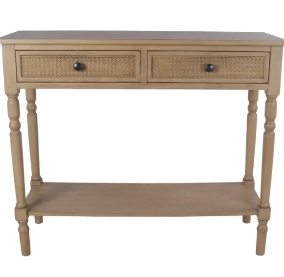Kirkland's Home Console Tables-Camel Rattan Console Table
