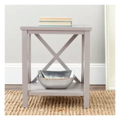 Kirkland's Home Accent & End Tables-Candice Cross Back Accent Table
