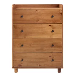Kirkland's Home Dressers & Chests-Caramel Wooden 4-Drawer Dresser