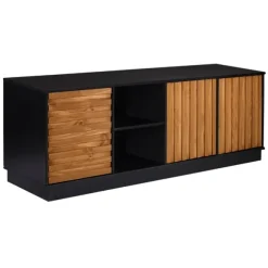 Kirkland's Home Tv Stands & Media Consoles-Carmel Wood Grooved Doors Tv Stand