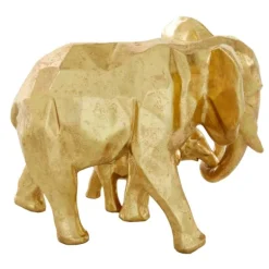 Kirkland's Home Statues & Figurines-Carved Elephant Family Statue