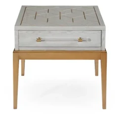 Kirkland's Home Accent & End Tables-Carved Graphite And Gold Accent Table, 24X28