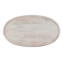 Kirkland's Home Coffee Tables-Carved Lattice Wood Oval Coffee Table