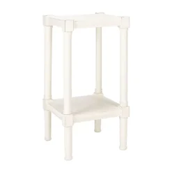 Kirkland's Home Accent & End Tables-Carved Pinewood Farmhouse Accent Table