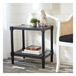 Kirkland's Home Accent & End Tables-Carved Pinewood Farmhouse Accent Table
