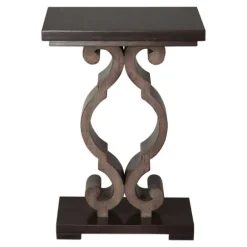 Kirkland's Home Accent & End Tables-Carved Wood Decorative Accent Table