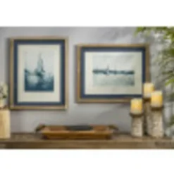 Kirkland's Home Candle Holders-Carved Wood Floral Pillar Candle Holders, Set Of 3