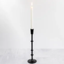 Kirkland's Home Candle Holders-Cast Iron Notched Taper Candlestick, 13 In.