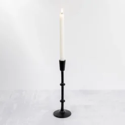 Kirkland's Home Candle Holders-Cast Iron Notched Taper Candlestick, 11 In.