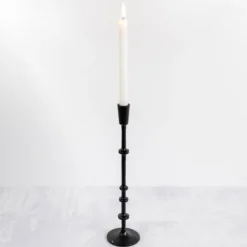 Kirkland's Home Candle Holders-Cast Iron Notched Taper Candlestick, 15 In.