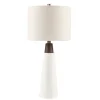 Kirkland's Home Table Lamps-Ceramic And Wood Cone Table Lamp