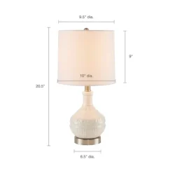 Kirkland's Home Table Lamps-Ceramic Embossed Table Lamp