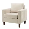 Kirkland's Home Accent Chairs-Channel Tufted Velvet Club Accent Chair