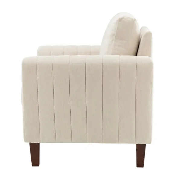 Kirkland's Home Accent Chairs-Channel Tufted Velvet Club Accent Chair