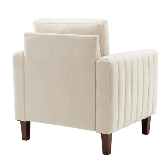 Kirkland's Home Accent Chairs-Channel Tufted Velvet Club Accent Chair