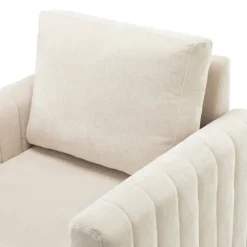 Kirkland's Home Accent Chairs-Channel Tufted Velvet Club Accent Chair