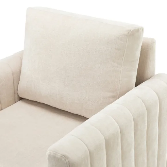 Kirkland's Home Accent Chairs-Channel Tufted Velvet Club Accent Chair