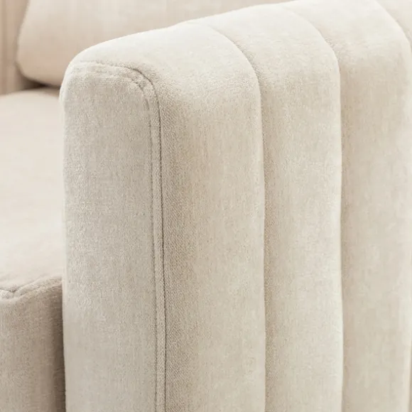 Kirkland's Home Accent Chairs-Channel Tufted Velvet Club Accent Chair