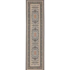 Kirkland's Home Outdoor Rugs-Charcoal Diamond Nile Indoor/Outdoor Runner, 1X7