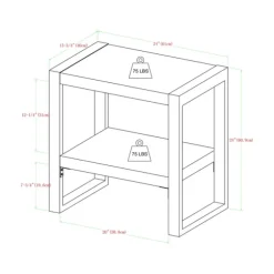 Kirkland's Home Accent & End Tables-Charcoal Industrial Metal And Wood Accent Table