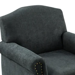 Kirkland's Home Accent Chairs-Charcoal Nailhead Trim Armchair
