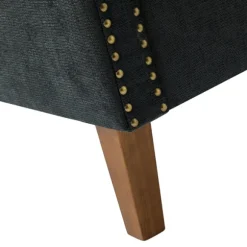 Kirkland's Home Accent Chairs-Charcoal Nailhead Trim Armchair