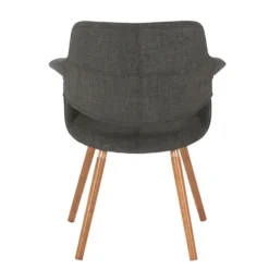 Kirkland's Home Accent Chairs-Charcoal Open Back Midcentury Accent Chair
