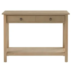 Kirkland's Home Console Tables-Charleston Rustic Gray Console Table With Shelf