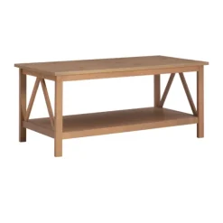 Kirkland's Home Coffee Tables-Charleston Rustic Gray Coffee Table With Shelf